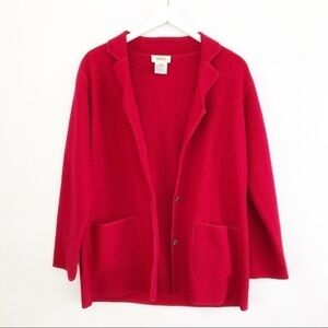 Talbots Red Wool Coat  Casual Coat Small Petite